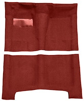 Molded Loop Carpet for 1965-1970 Chevrolet Bel Air, Biscayne, Impala [OE-Style Jute Backing, Automatic Transmission, Red]