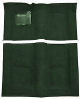 Molded Loop Carpet Fits Select 1971-1973 Buick, Chevrolet, Oldsmobile, Pontiac Models [OE-Style Jute Backing, Dark Green]