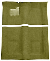 Molded Loop Carpet Fits Select 1971-1973 Buick, Chevrolet, Oldsmobile, Pontiac Models [Mass Backing, Ivy Gold]