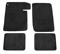 Molded Loop Floor Mats Fits Select 1964-1967 Buick, Chevrolet, Oldsmobile, Pontiac Models [4-Piece, Black]