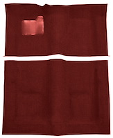 Molded Cut Pile Carpet Fits Select 1974-1976 Buick, Chevrolet, Oldsmobile, Pontiac Models [OE-Style Jute Backing, Oxblood]