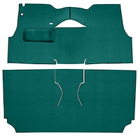 Cut-N-Sewn Loop Carpet for 1955 Chevy Bel Air, Nomad [OE-Style Jute Backing, 2-Door, Hardtop, Bucket Seats, Aqua]
