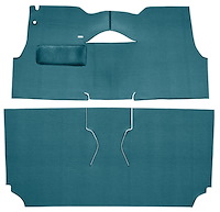 Cut-N-Sewn Loop Carpet for 1955 Chevy Bel Air, Nomad [OE-Style Jute Backing, 2-Door, Hardtop, Bucket Seats, Medium Blue]