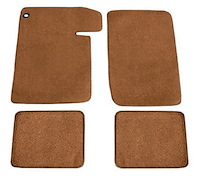 Molded Loop Floor Mats Fits Select 1964-1967 Buick, Chevrolet, Oldsmobile, Pontiac Models [4-Piece, Saddle]