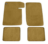 Molded Loop Floor Mats Fits Select 1964-1967 Buick, Chevrolet, Oldsmobile, Pontiac Models [4-Piece, Gold]
