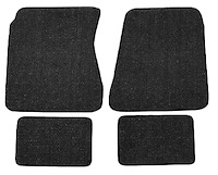 Molded Loop Floor Mats Fits Select 1968-1972 Buick, Chevrolet, Oldsmobile, Pontiac Models [4-Piece, Black]