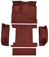 Molded Loop Carpet for 1966-1973 Ford Bronco [OE-Style Jute Backing, Dual Gas Tanks, 5-Piece, Maroon]