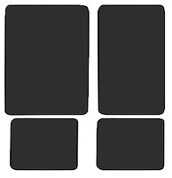 Molded Loop Floor Mats for 1966-1973 Ford Bronco [4-Piece, Black]