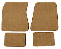 Molded Loop Floor Mats Fits Select 1968-1972 Buick, Chevrolet, Oldsmobile, Pontiac Models [4-Piece, Medium Saddle]