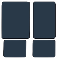 Molded Loop Floor Mats for 1966-1973 Ford Bronco [4-Piece, Dark Blue]