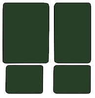 Molded Loop Floor Mats for 1966-1973 Ford Bronco [4-Piece, Dark Green]