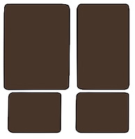 Molded Loop Floor Mats for 1966-1973 Ford Bronco [4-Piece, Dark Brown]