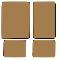 Molded Loop Floor Mats for 1966-1973 Ford Bronco [4-Piece, Medium Saddle]
