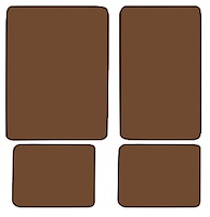 Molded Loop Floor Mats for 1966-1973 Ford Bronco [4-Piece, Dark Saddle]