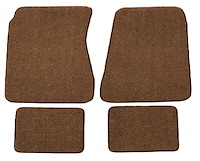 Molded Loop Floor Mats Fits Select 1968-1972 Buick, Chevrolet, Oldsmobile, Pontiac Models [4-Piece, Dark Saddle]
