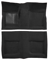 Molded Loop Carpet for 1965-1968 Ford Mustang Coupe [OE-Style Jute Backing, Black]