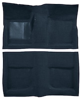 Molded Loop Carpet for 1965-1968 Ford Mustang Coupe [OE-Style Jute Backing, Dark Blue]