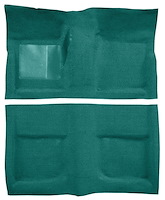 Molded Loop Carpet for 1965-1968 Ford Mustang Coupe [Mass Backing, Aqua]