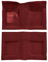 Molded Loop Carpet for 1965-1968 Ford Mustang Convertible [OE-Style Jute Backing, Maroon]