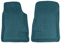 Contour Molded Loop Floor Mats for 1967-1969 Chevy Camaro, Ponitac Firebird/Trans Am [2-Piece, Waterproof Backing, Medium Blue]