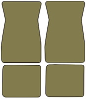 Molded Loop Floor Mats for 1970-1973 Chevrolet Camaro, Ponitac Firebird/Trans Am [4-Piece, Sandalwood]