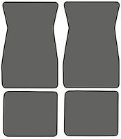 Molded Loop Floor Mats for 1970-1973 Chevrolet Camaro, Ponitac Firebird/Trans Am [4-Piece, Gunmetal Gray]