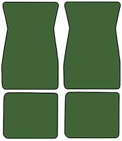Molded Loop Floor Mats for 1970-1973 Chevrolet Camaro, Ponitac Firebird/Trans Am [4-Piece, Green]