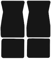 Molded Cut Pile Floor Mats for 1974-1981 Chevrolet Camaro, Ponitac Firebird/Trans Am [4-Piece, Black]