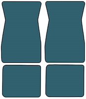 Molded Cut Pile Floor Mats for 1974-1981 Chevrolet Camaro, Ponitac Firebird/Trans Am [4-Piece, Blue]
