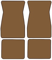 Molded Cut Pile Floor Mats for 1974-1981 Chevrolet Camaro, Ponitac Firebird/Trans Am [4-Piece, Buckskin]