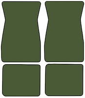 Molded Cut Pile Floor Mats for 1974-1981 Chevrolet Camaro, Ponitac Firebird/Trans Am [4-Piece, Willow Green]