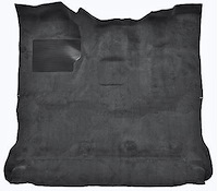 Molded Cut Pile Interior Carpet Fits Select 1980-1986 Ford Trucks [Reg. Cab, High Tunnel, Mass Backing, Graphite]