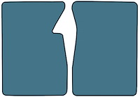 Molded Loop Floor Mats for 1960-1966 Chevrolet and GMC Trucks [2-Piece, Medium Blue]