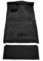 Molded Cut Pile Interior Carpet Fits Select 1987-1997 Ford Trucks [Crew Cab, High Tunnel, OE Jute Backing, Black]