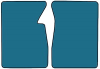 Molded Loop Floor Mats for 1960-1966 Chevrolet and GMC Trucks [2-Piece, Bright Blue]