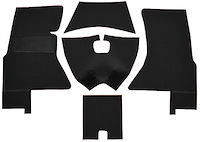 Cut and Sewn Tuxedo Interior Carpet for 1959-1960 Chevrolet Corvette [Mass Backing, Olive Black]