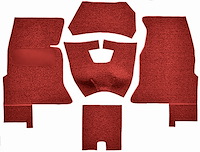 Cut and Sewn Loop Interior Carpet for 1961-1962 Chevrolet Corvette [OE-Style Jute Backing, Red]