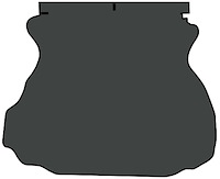 Molded Cut Pile Trunk Mat for 1994-2004 Ford Mustang [Ebony]