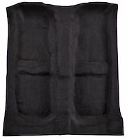 Molded Cut Pile Interior Carpet for 2015-2023 Ford Mustang Coupe/Convertible [Mass Backing, Ebony]