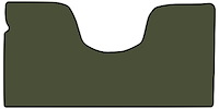 Molded Loop Floor Mats for 1967-1970 C Series Chevrolet and GMC Trucks [1-Piece, Automatic, Column Shift, Dark Olive Green]