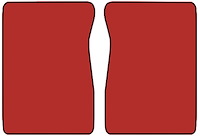 Molded Loop Floor Mats for 1971-1973 C/K Series Chevrolet and GMC Trucks [2-Piece, Automatic/4-Speed, High Tunnel, Red]