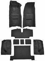 Molded Loop Complete Interior Carpet for 1968 Chevrolet Corvette Coupe & Roadster [Automatic, Mass Backing, Black]