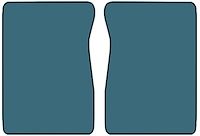 Molded Loop Floor Mats for 1971-1973 C/K Series Chevrolet and GMC Trucks [2-Piece, Automatic/4-Speed, High Tunnel, Medium Blue]