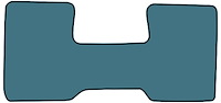 Molded Loop Floor Mats for 1971-1973 C Series Chevrolet and GMC Trucks [1-Piece, Automatic, Column Shift, Medium Blue]