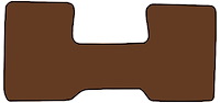 Molded Loop Floor Mats for 1971-1973 C Series Chevrolet and GMC Trucks [1-Piece, Automatic, Column Shift, Dark Saddle]