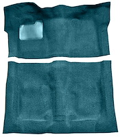 Molded Loop Carpet Fits Select 1973 Buick, Chevrolet, GMC, Oldsmobile, Pontiac A-Body [OE-Style Backing, Auto Trans, Med. Blue]