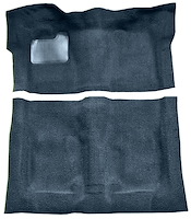 Molded Loop Carpet Fits Select 1973 Buick, Chevrolet, GMC, Oldsmobile, Pontiac A-Body [OE-Style Backing, Auto Trans, Dark Blue]