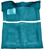 Molded Loop Carpet Fits Select 1973 Buick, Chevy, GMC, Oldsmobile, Pontiac A-Body [OE-Style Backing, Auto Trans, Bright Blue]