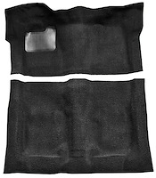 Molded Loop Carpet Fits Select 1973 Buick, Chevrolet, GMC, Oldsmobile, Pontiac A-Body [Mass Backing, Auto Trans, Black]