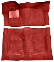 Molded Loop Carpet Fits Select 1973 Buick, Chevrolet, GMC, Oldsmobile, Pontiac A-Body [Mass Backing, Auto Trans, Red]